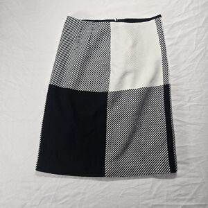 Talbots Monochrome Checkered Pencil Skirt